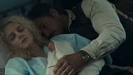 Spencer holds Alexandra and their newborn in a heartbreaking scene from the finale, confirming there is no 1923 season 2 episode 8. (Image via Paramount+)